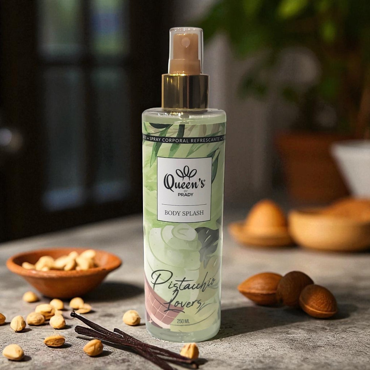 Bruma corporal perfumada "Pistacchio Lovers" de 250 ml inspirada en el "Pistacho".