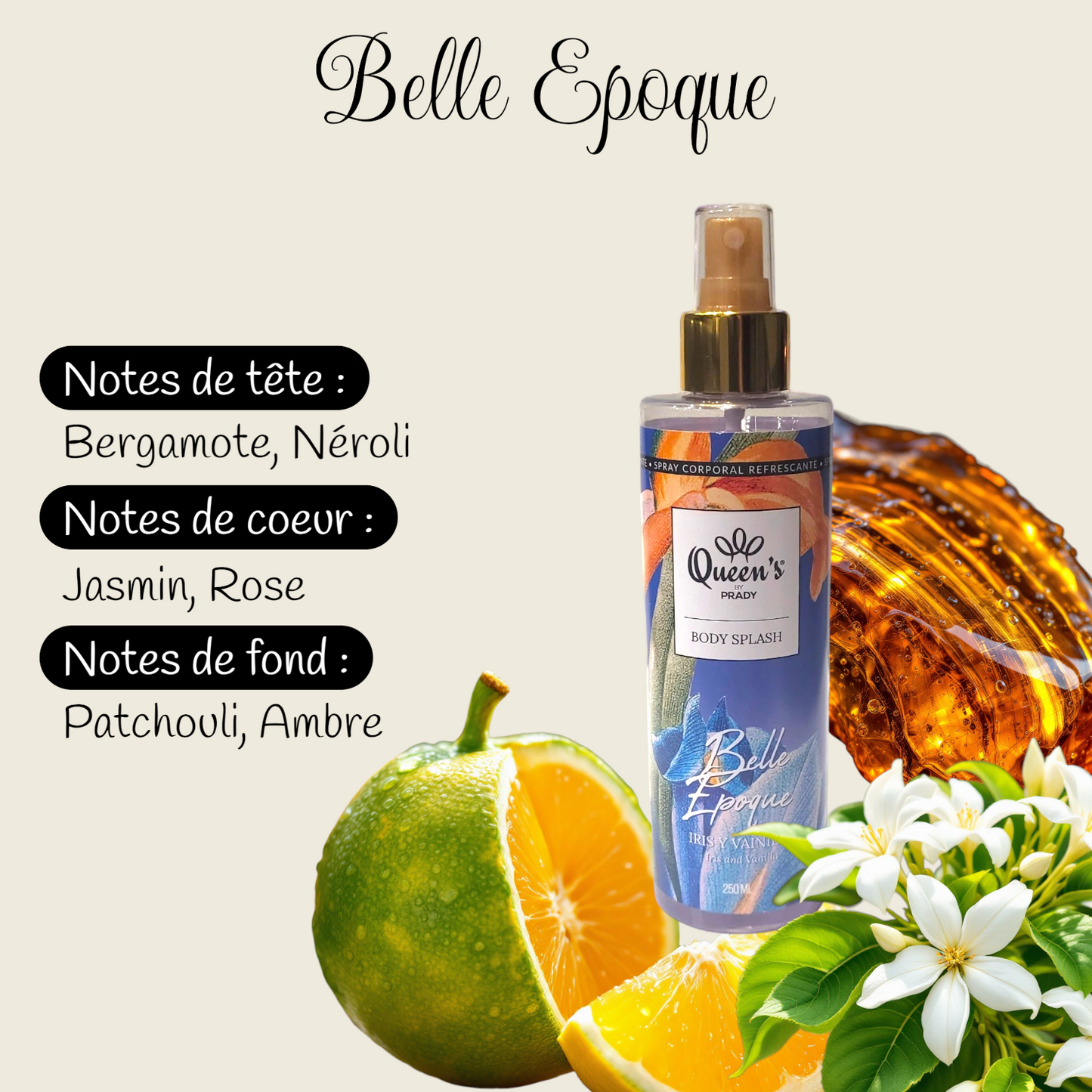 Bruma corporal perfumada "Belle Epoque" de 250 ml inspirada en "La Vie Est Belle"