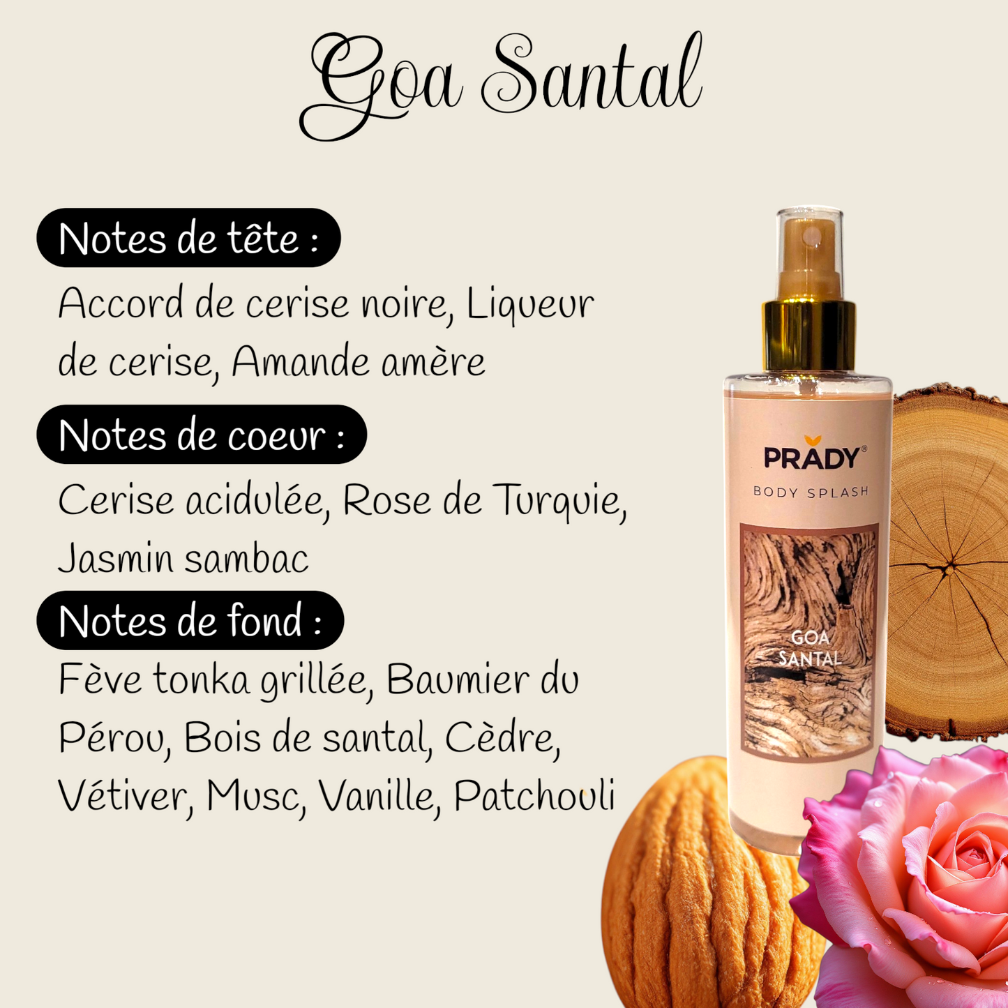 250 ml "Goa Sandalwood" scented body mist