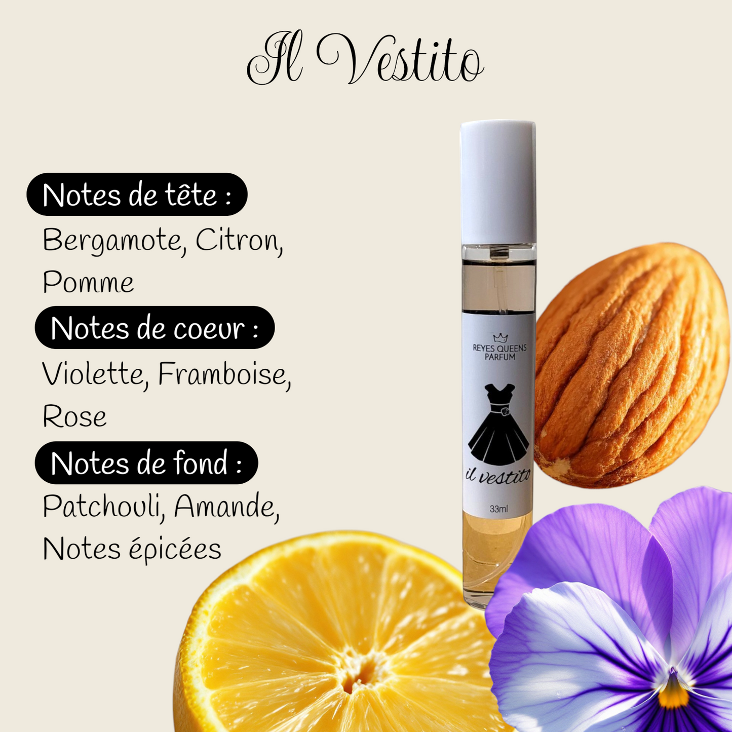 Women's Perfume "Il Vestito" 33 ml inspired by "La Petite Robe Noire"