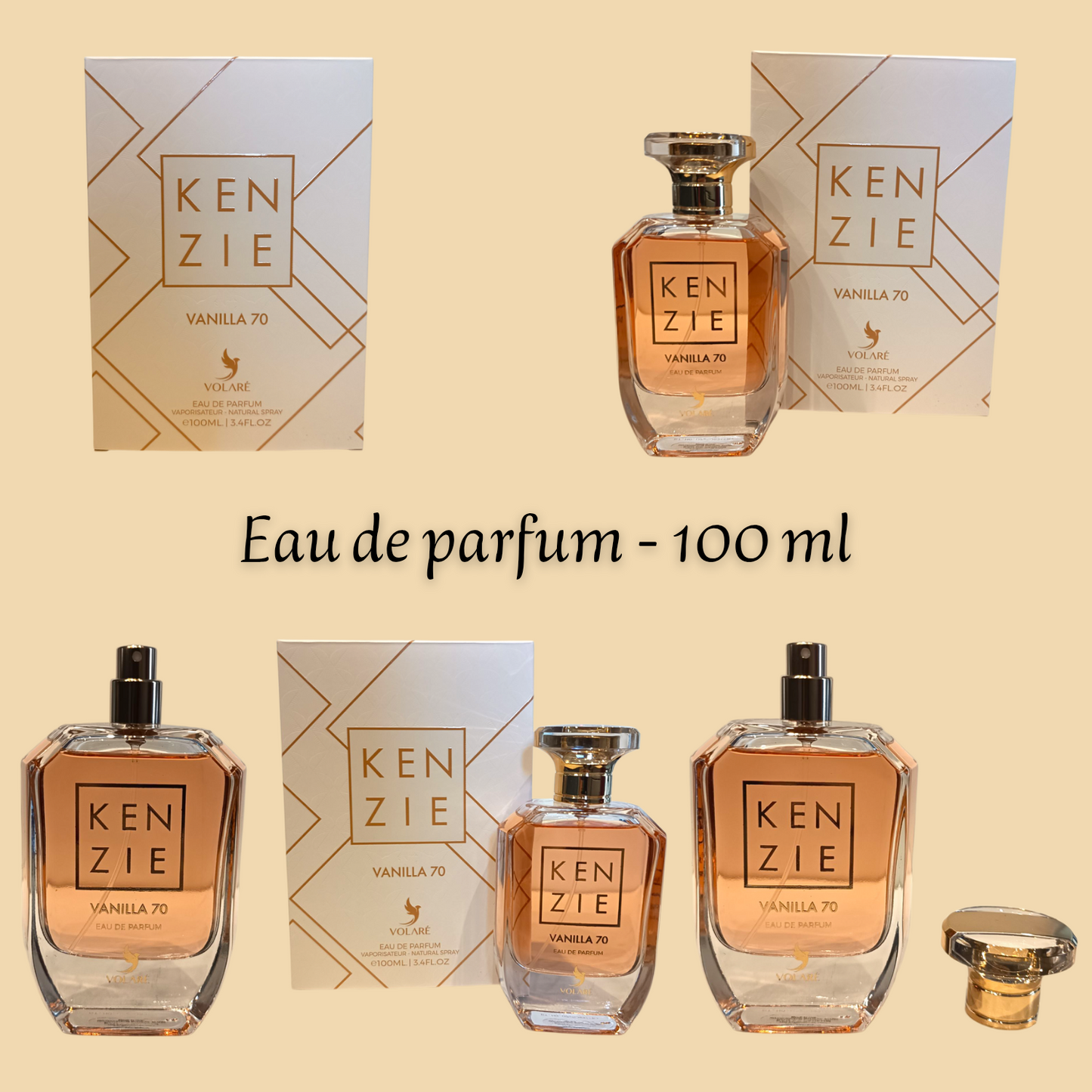 Parfum Mixte "Kenzie Vanilla 70" 100 ml inspiré "Vanilla 28"