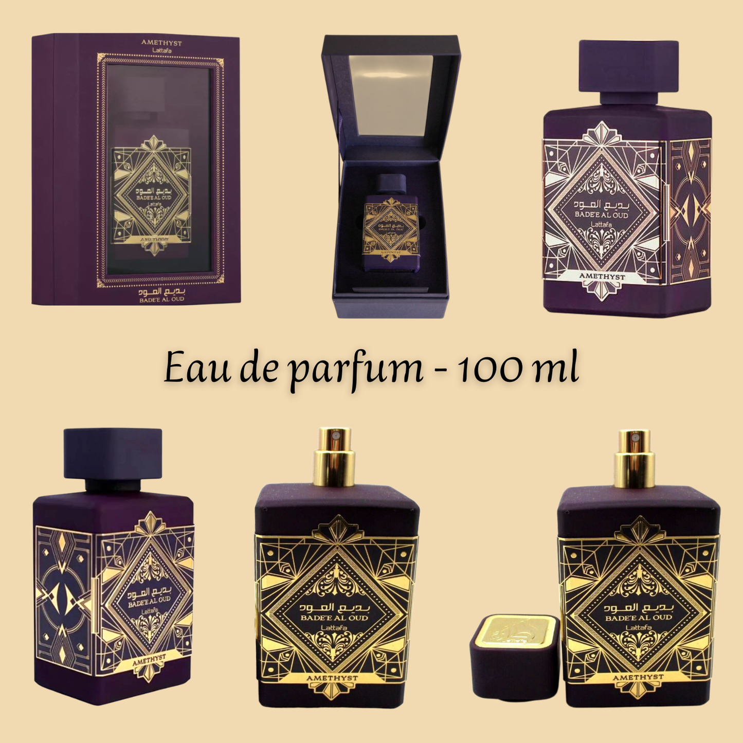 Mixed Perfume "Badee Al Oud Amethyst" 100 ml inspired by "Atomic Rose"