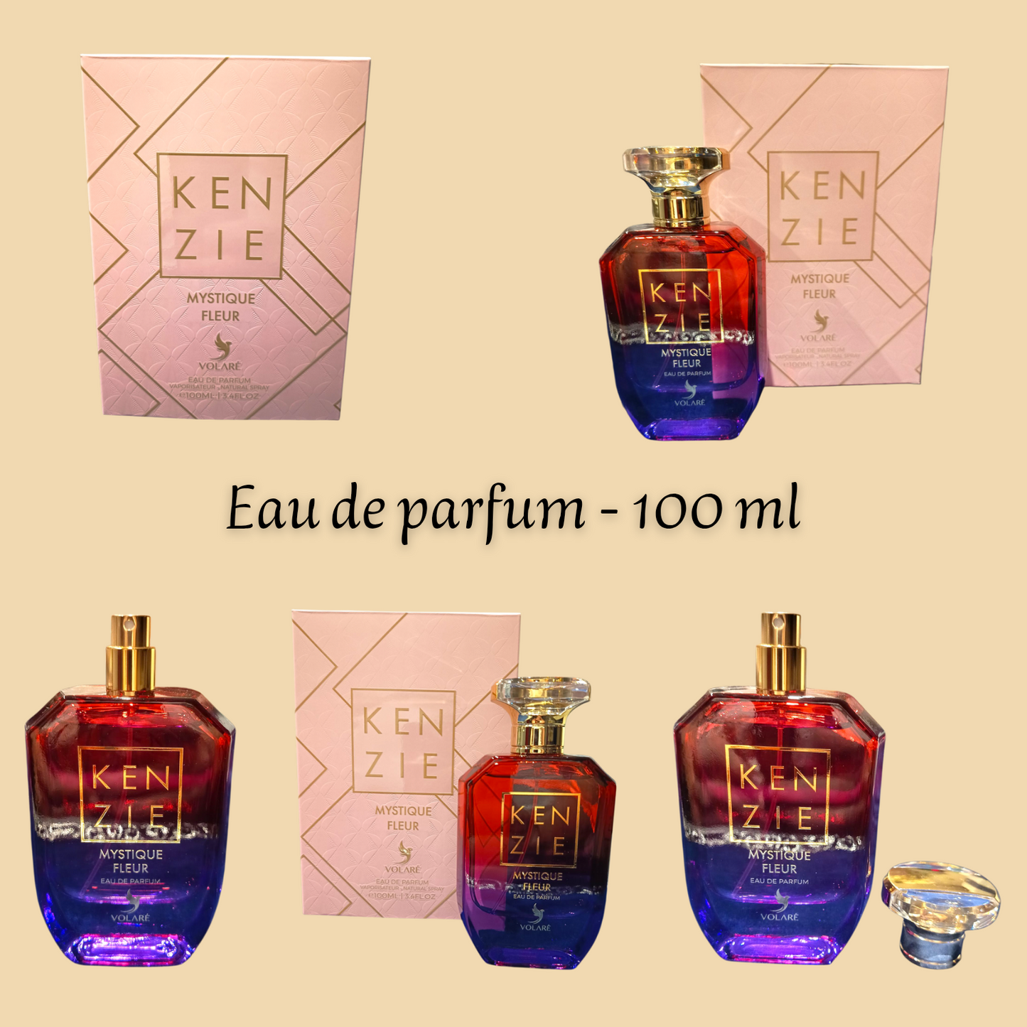Parfum Femme "Kenzie Mystique Fleur" 100 ml inspiré "Fleur Majesty Rose Royale"