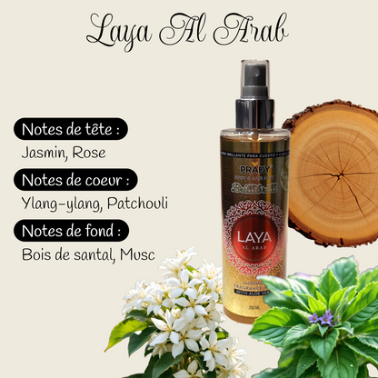 Brillibrilli scented body mist 250 ml "Laya Al Arab" inspired by "Ameerat Al Arab"