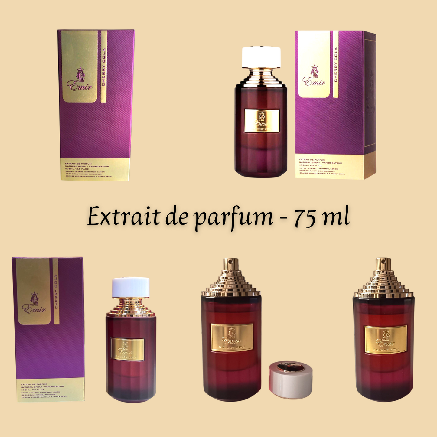 Mixed Perfume "Cherry Cola Emir" 75 ml inspired by "Tonka Cola"