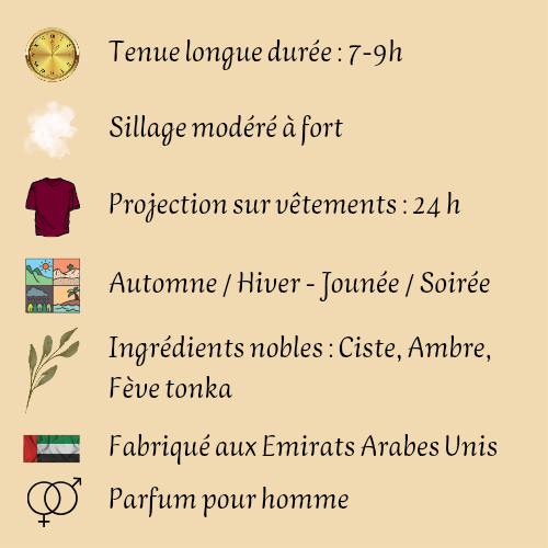 Parfum Homme "Khamrah Dukhan" 100 ml