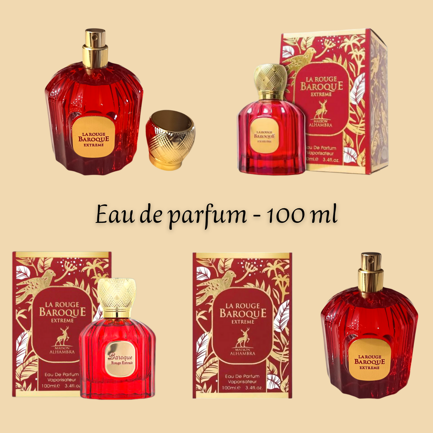 Mixed Perfume "La Rouge Baroque Extreme" 100 ml inspired by "Baccarat Rouge 540 Extrait"