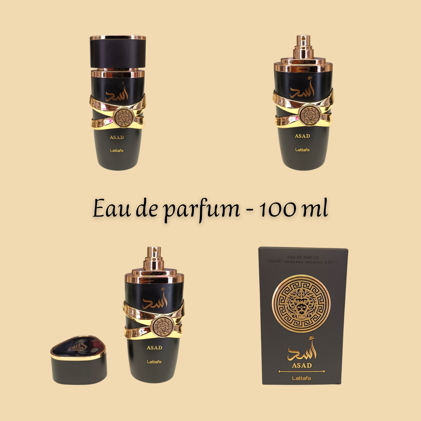 Perfume masculino "Asad" 100 ml inspirado en "Sauvage Elixir"
