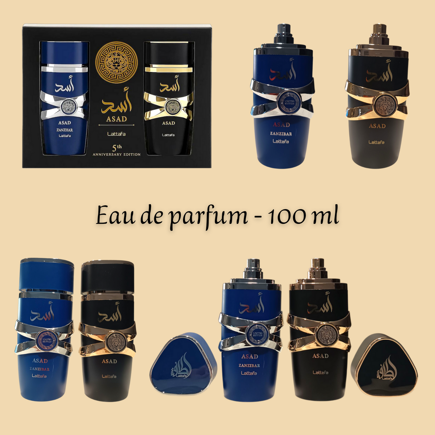 Coffret Asad Zanzibar + Asad inspiré "Sauvage Elixir" 100 ml - Eau de parfum - Homme