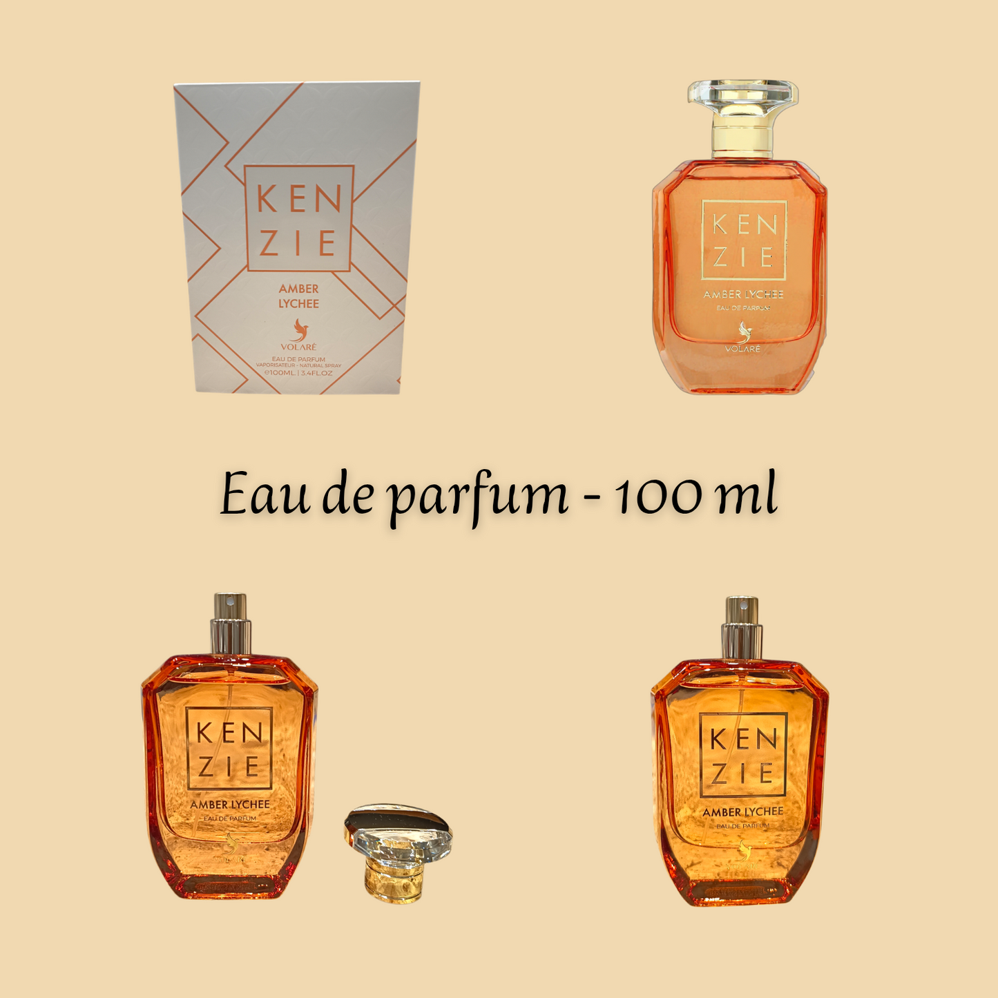 Kenzie Amber Lychee 100 ml - Eau de parfum - Mixte